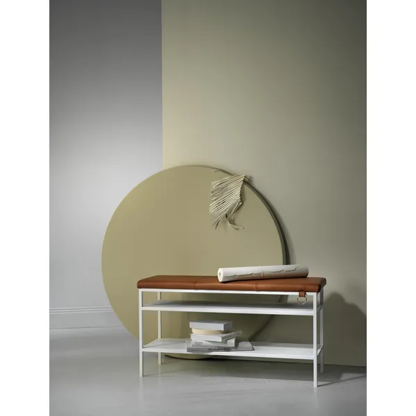Nancy Bench White/Cognac