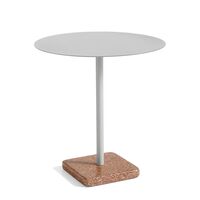 Terrazzo Outdoor Cafe Table Ø70 Sky Grey/ Red Terrazzo