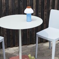 Terrazzo Outdoor Cafe Table Ø70 Sky Grey/ Red Terrazzo