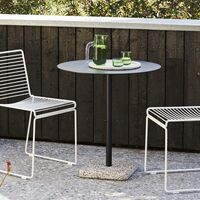Terrazzo Outdoor Cafétisch Ø70 Anthrazit/ Grau Terrazzo
