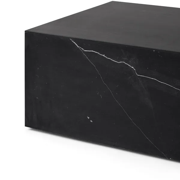 Plinth Coffee Table Low Marquina Marble