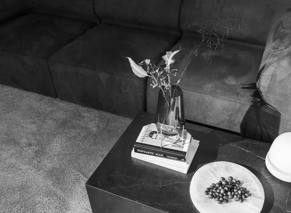 Plinth Coffee Table Low Marquina Marble