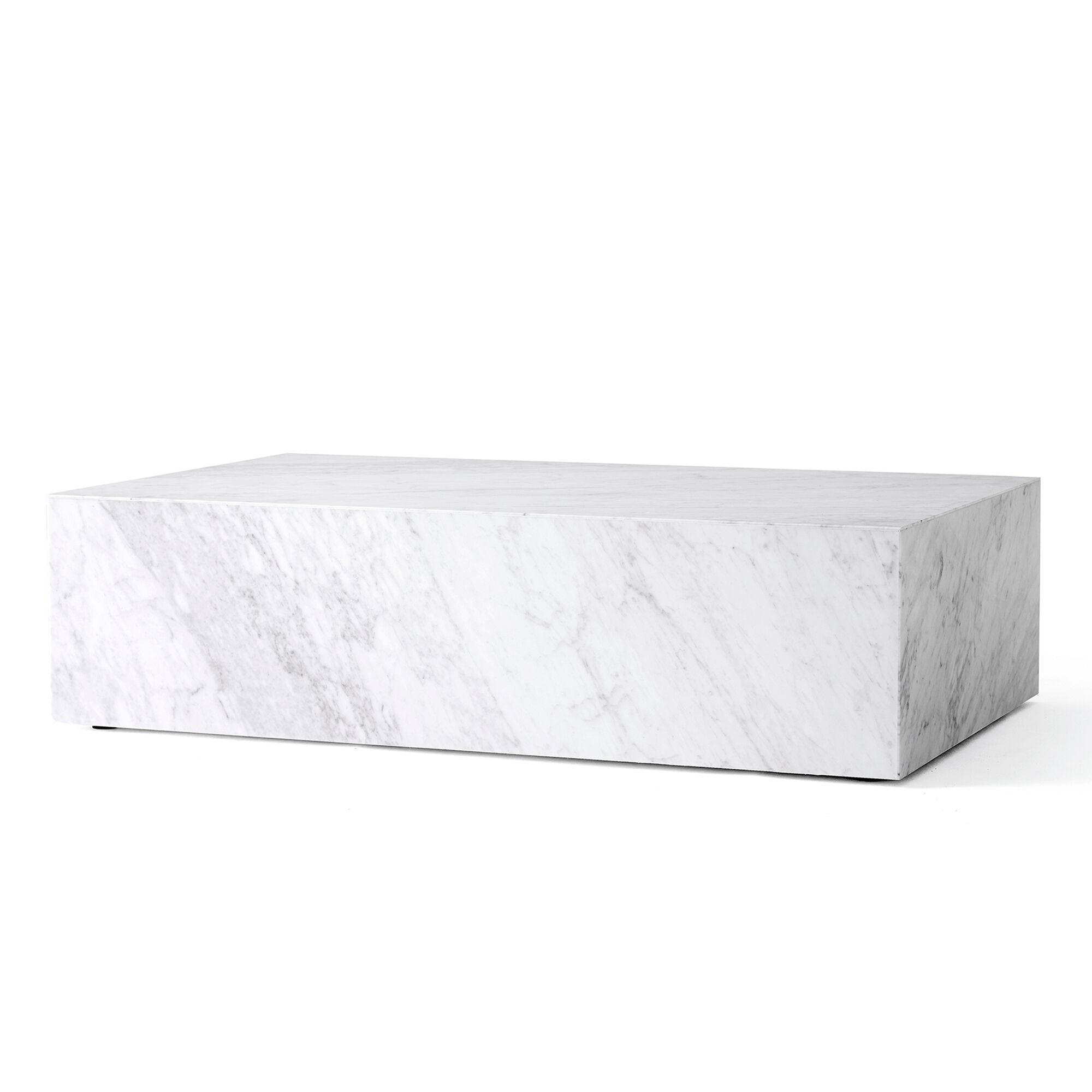 Plinth Sofabord Lav Carrara Marmor