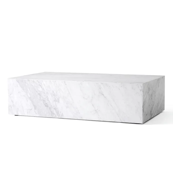 Plinth Coffee Table Low Carrara Marble