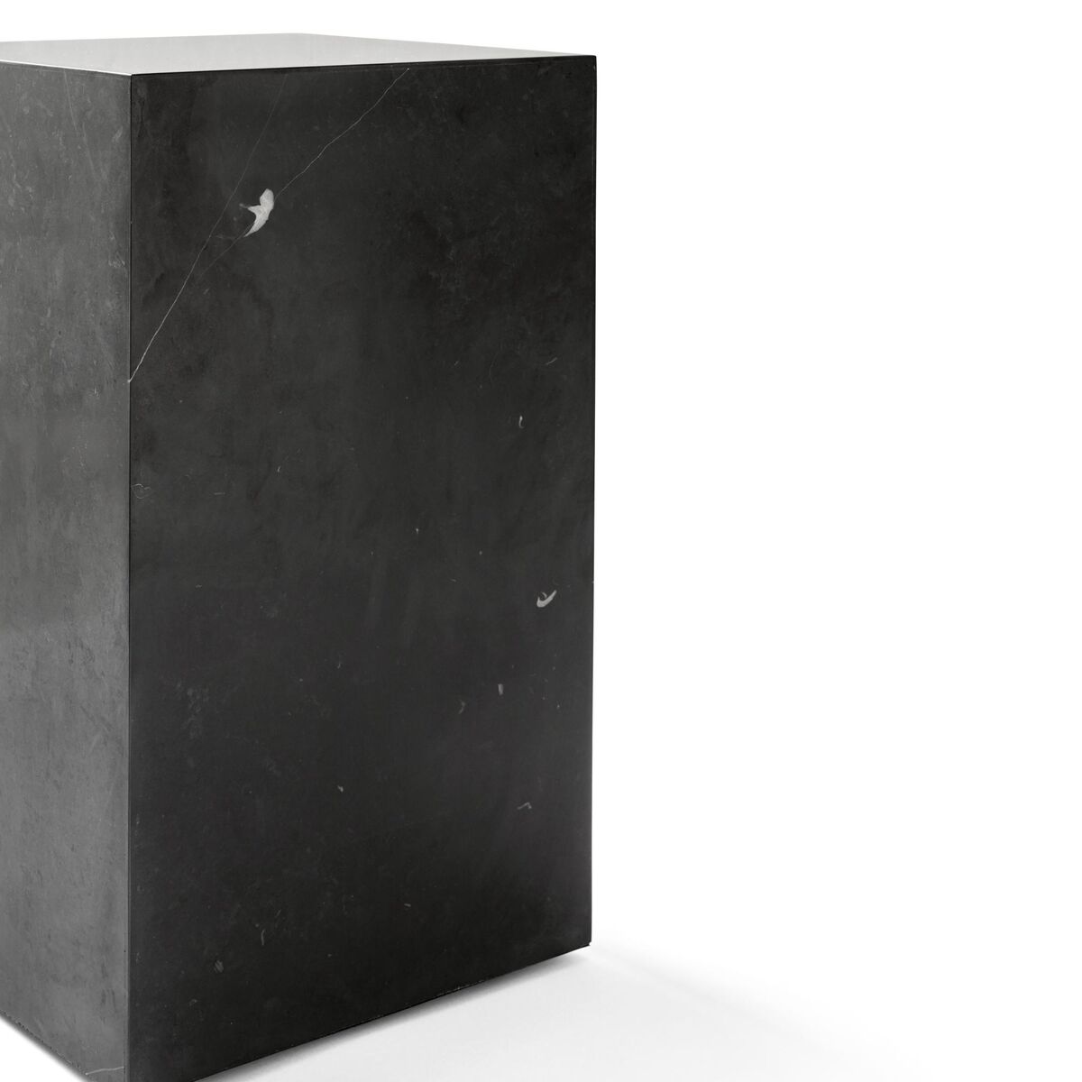 Sockel-Couchtisch, Hoch, Aus Nero Marquina Marmor