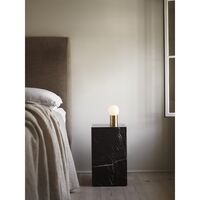 Sockel-Couchtisch, Hoch, Aus Nero Marquina Marmor