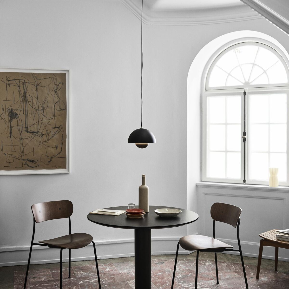 Flowerpot VP1 Pendelleuchte Matt Schwarz