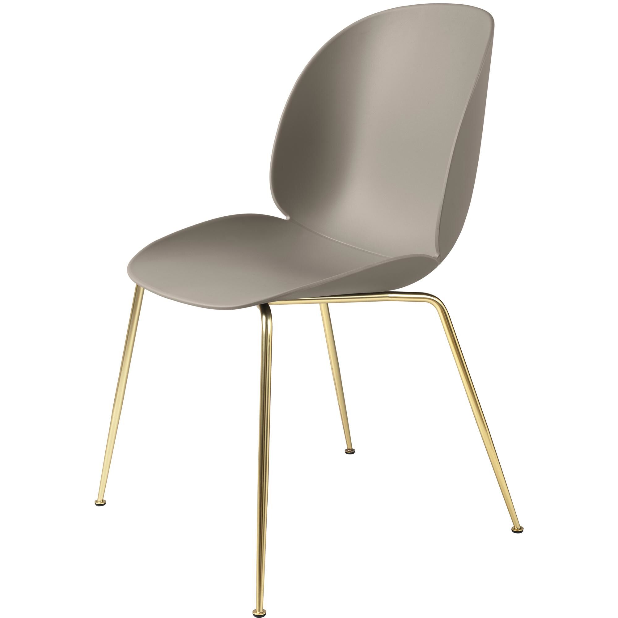 Beetle Spisestol Konisk Base Messing Matt/ Ny Beige