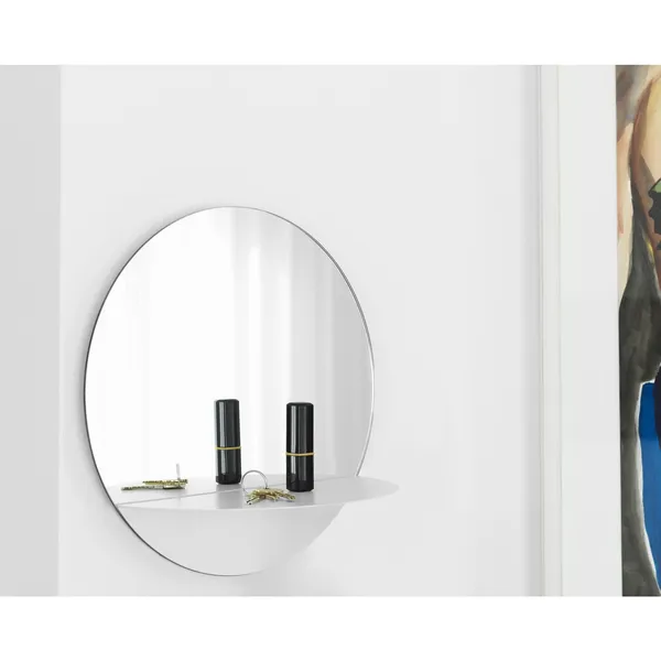 Horizon Mirror Round Gray
