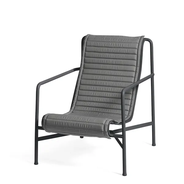 Coussin Matelassé Pour Fauteuil Palissade Anthracite Élevé