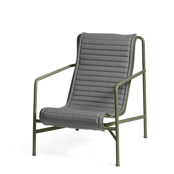 Coussin Matelassé Pour Fauteuil Palissade Anthracite Élevé