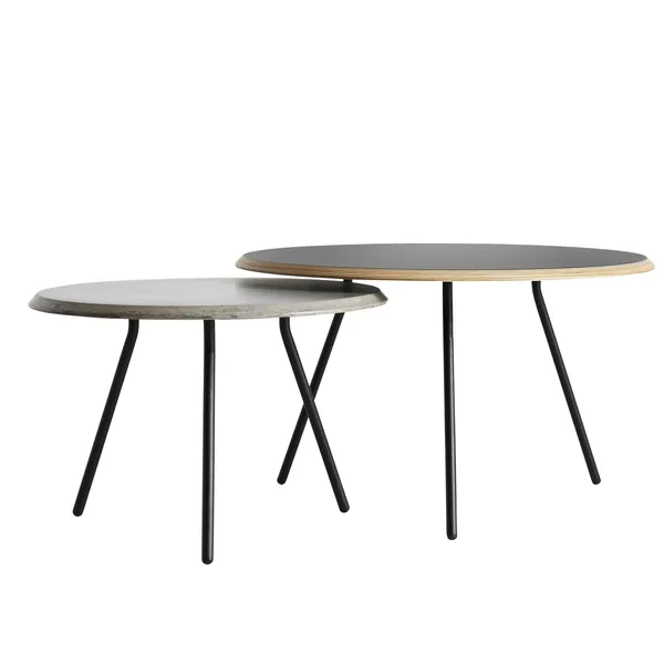 Soround Coffee Table Black Laminate Ø75 H44.5