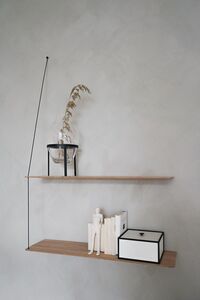 Stedge Shelf 80 cm White Pigmented Lacquered Oak