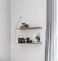 Stedge Shelf 80 cm White Pigmented Lacquered Oak