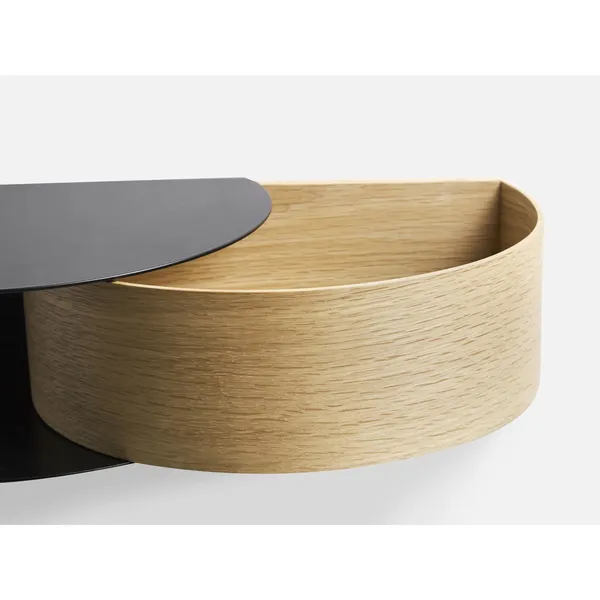 Wallie Wall Drawer Oak/ Black