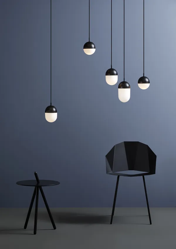 Dot Pendel Lille Sort/Opal