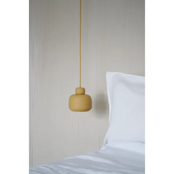 Houten Stenen Hanglamp Groot Zwart
