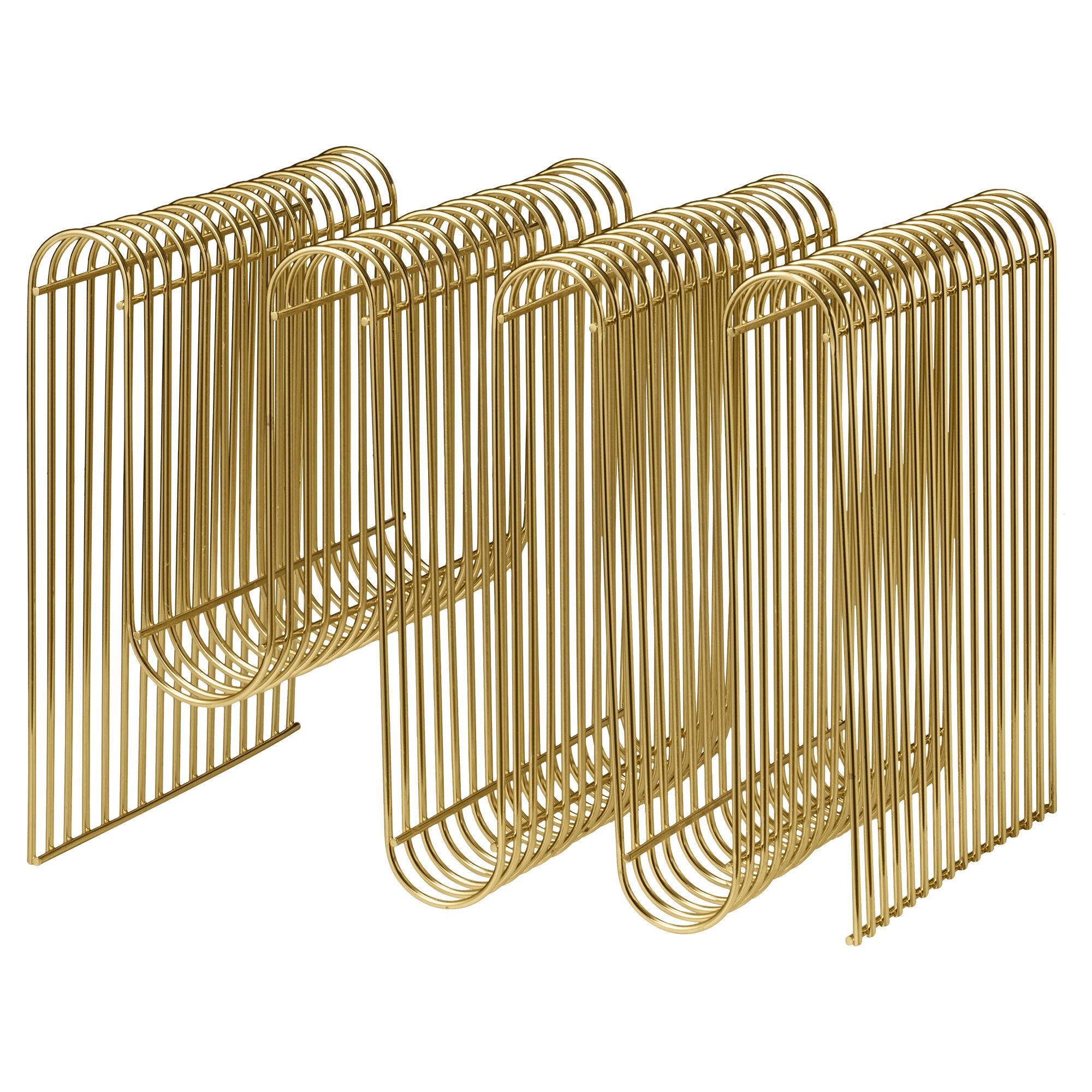CURVA Porte-magazines Doré