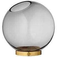 GLOBE Vase M. Stand Black/ Gold Ø21 cm