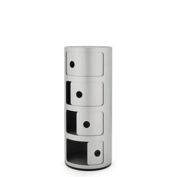 Componibili 4 Cabinet Silver