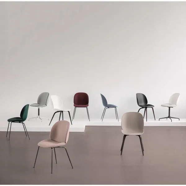 Beetle Dining Chair Conic Base/ Matt Black/ Black 4 Pcs.