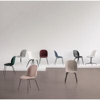 Beetle Dining Chair Conic Base/ Matt Black/ Black 4 Pcs.