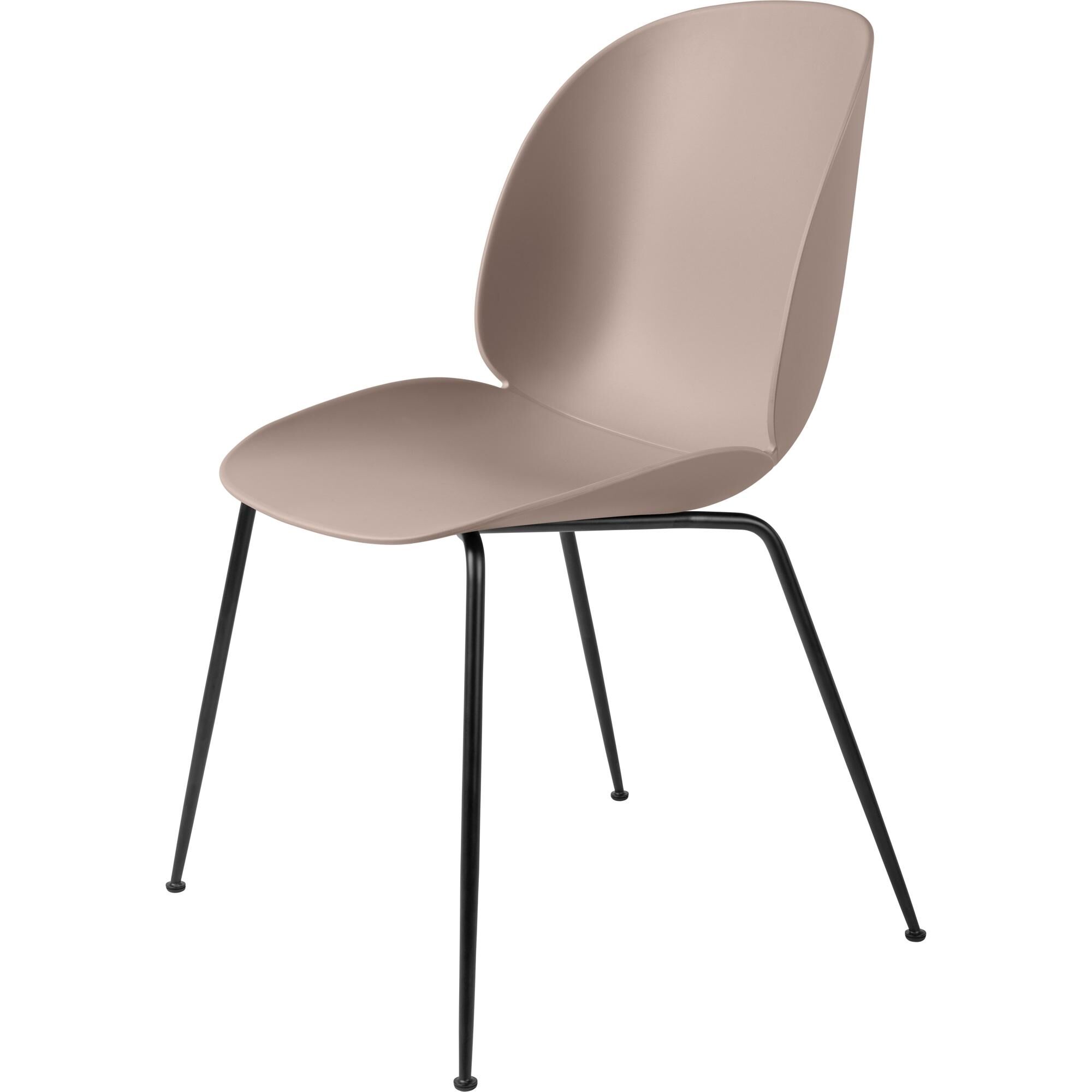 Beetle Spisestol Konisk Base Matt Sort/ Søt Rosa
