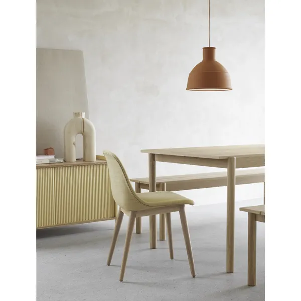 Fiber Dining Chair w. Wood Base Black