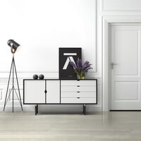 S6 Kast Zwart/ Wit