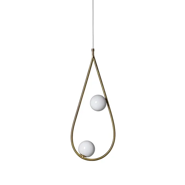 PEARLS 65 Pendel Messing/Blank Opal