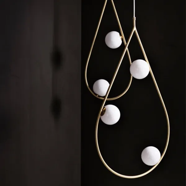 PEARLS 65 Pendel Messing/Blank Opal