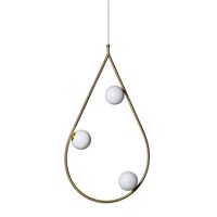 PEARLS 80 Pendel Messing/Blank Opal