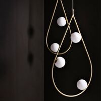 PEARLS 65 Pendelleuchte Nickel/Opal