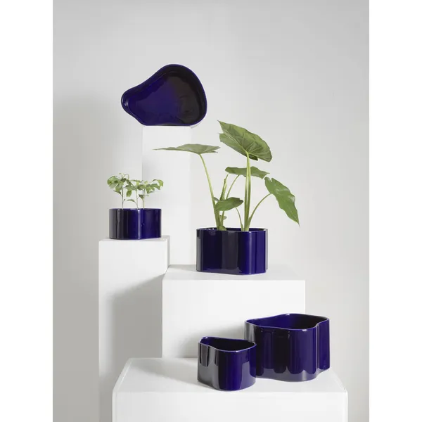 Riihitie Een Groot Blauw Pot