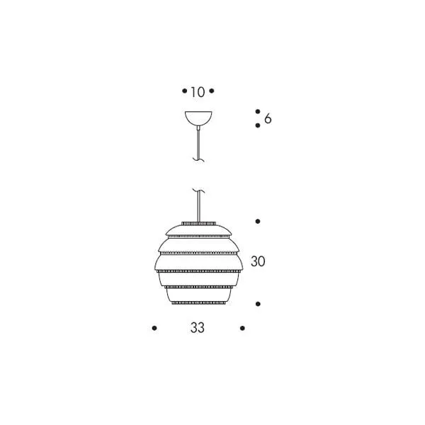 Beehive A331 Hanglamp Wit/ Chroom