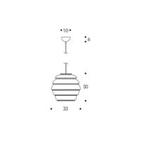Beehive A331 Hanglamp Wit/ Chroom