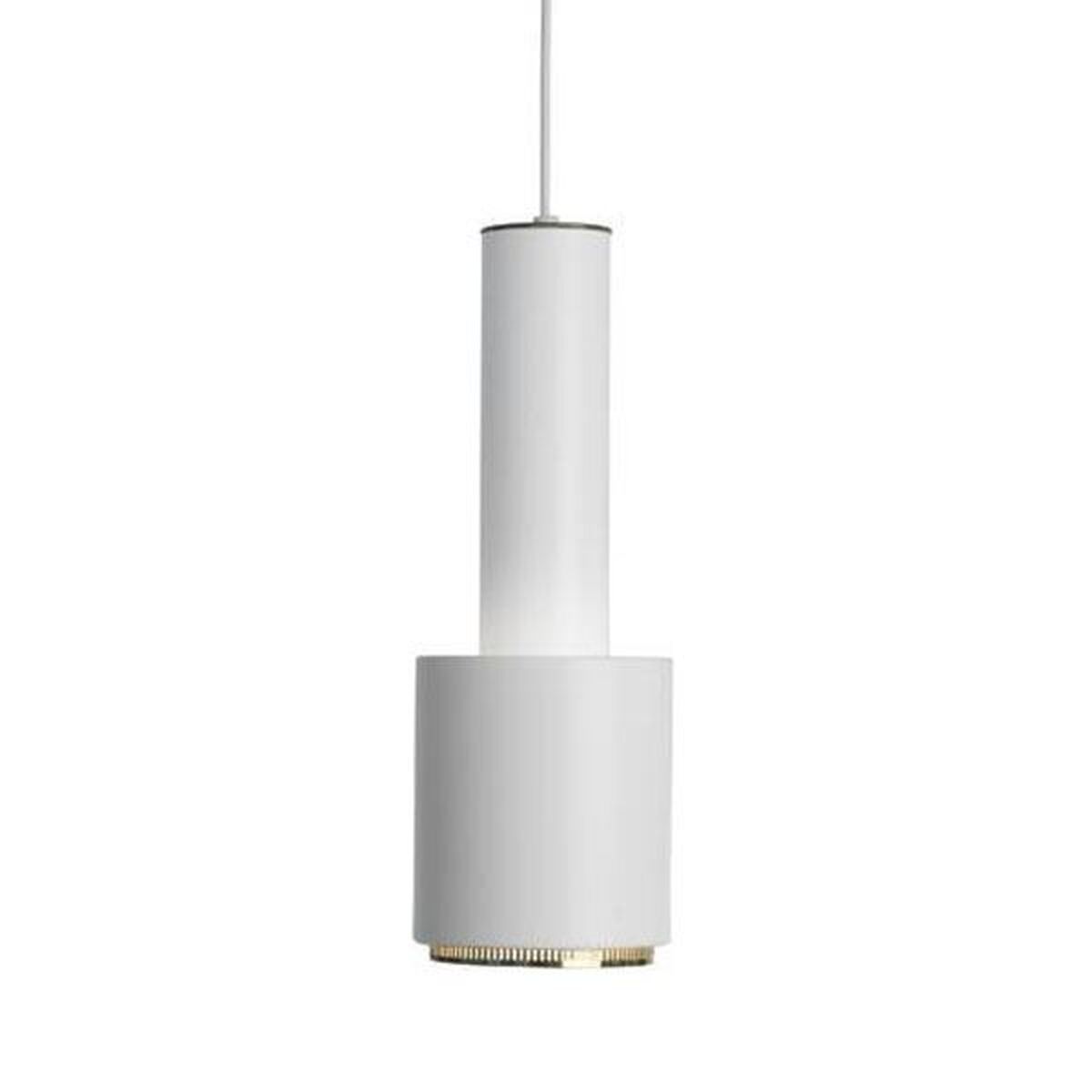 Hand Grenade A110 Pendant White & Brass