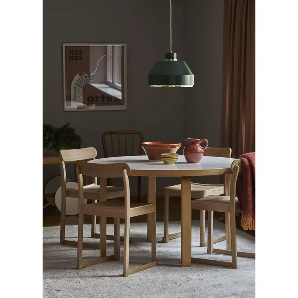 Aalto 90A Round Table Birch/ White Laminate