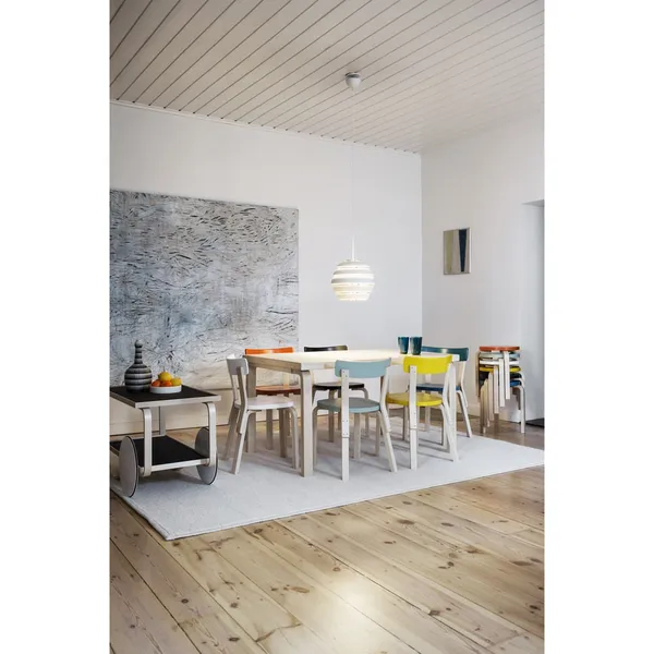 82B Dining Table 85x135 Black Laminated Birch