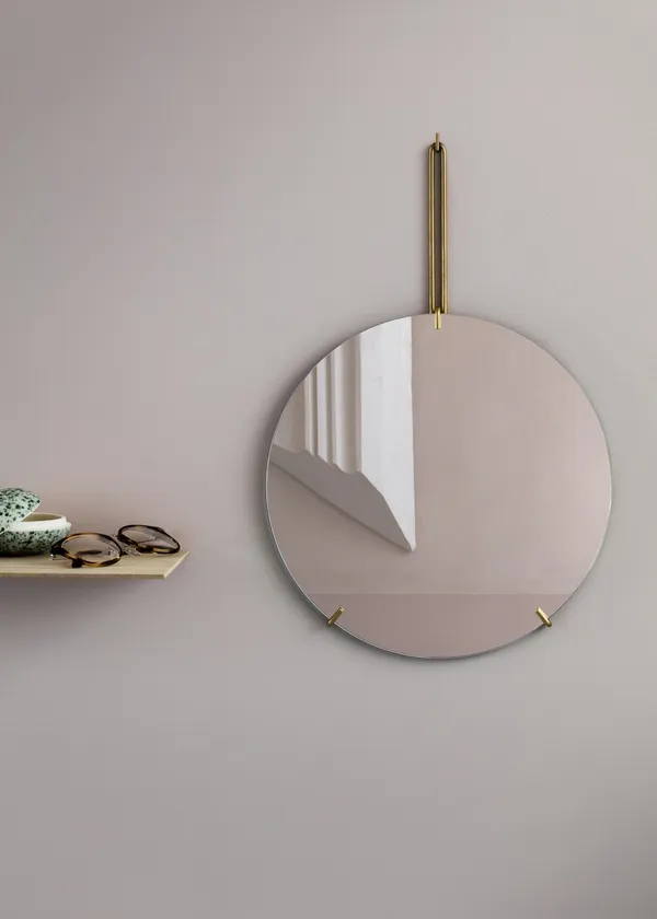 Wall Mirror Ø30 Brass