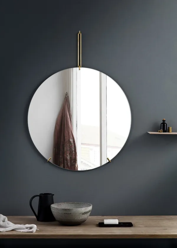 Wall Mirror Ø70 Messing