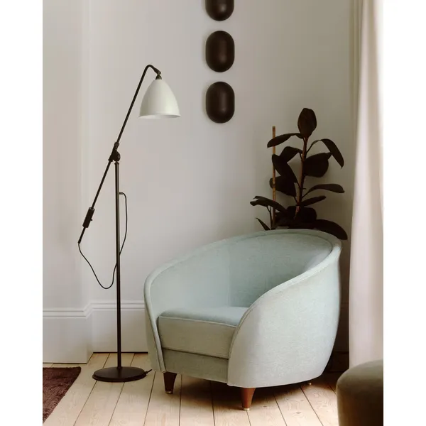 Bestlite BL4 Floor Lamp Matt White/ Brass
