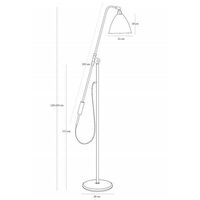 Bestlite BL4 Floor Lamp Matt White/ Brass