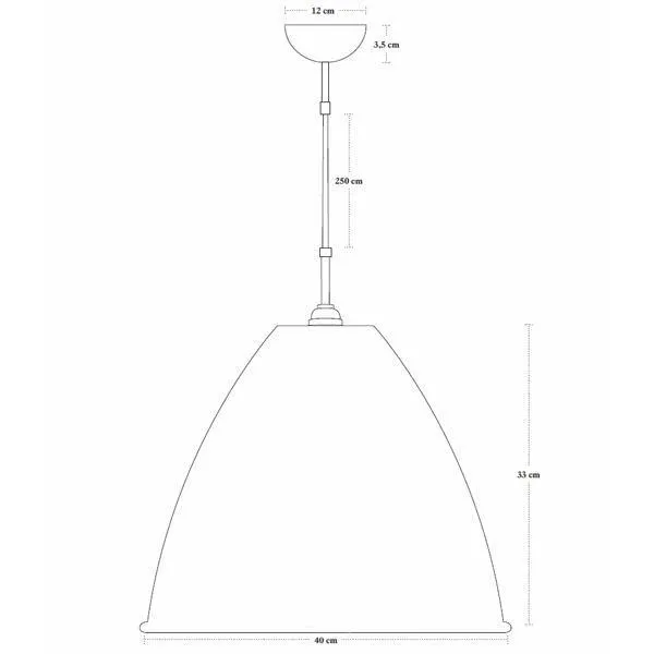 Bestlite BL9L Pendant Large Matt White/ Brass