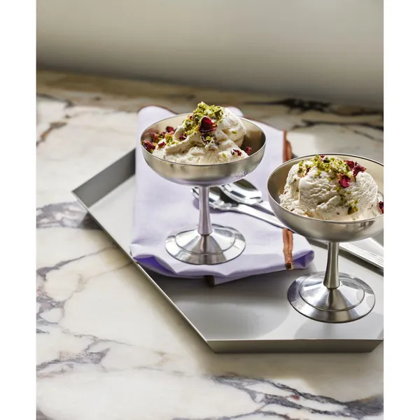 Italienischer Eisbecher aus Edelstahl