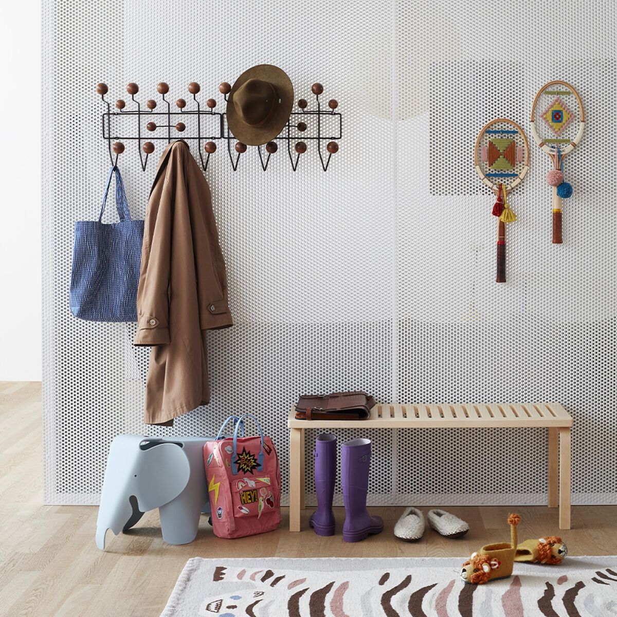 Hang It All Coat Rack Red Multitone/ Red