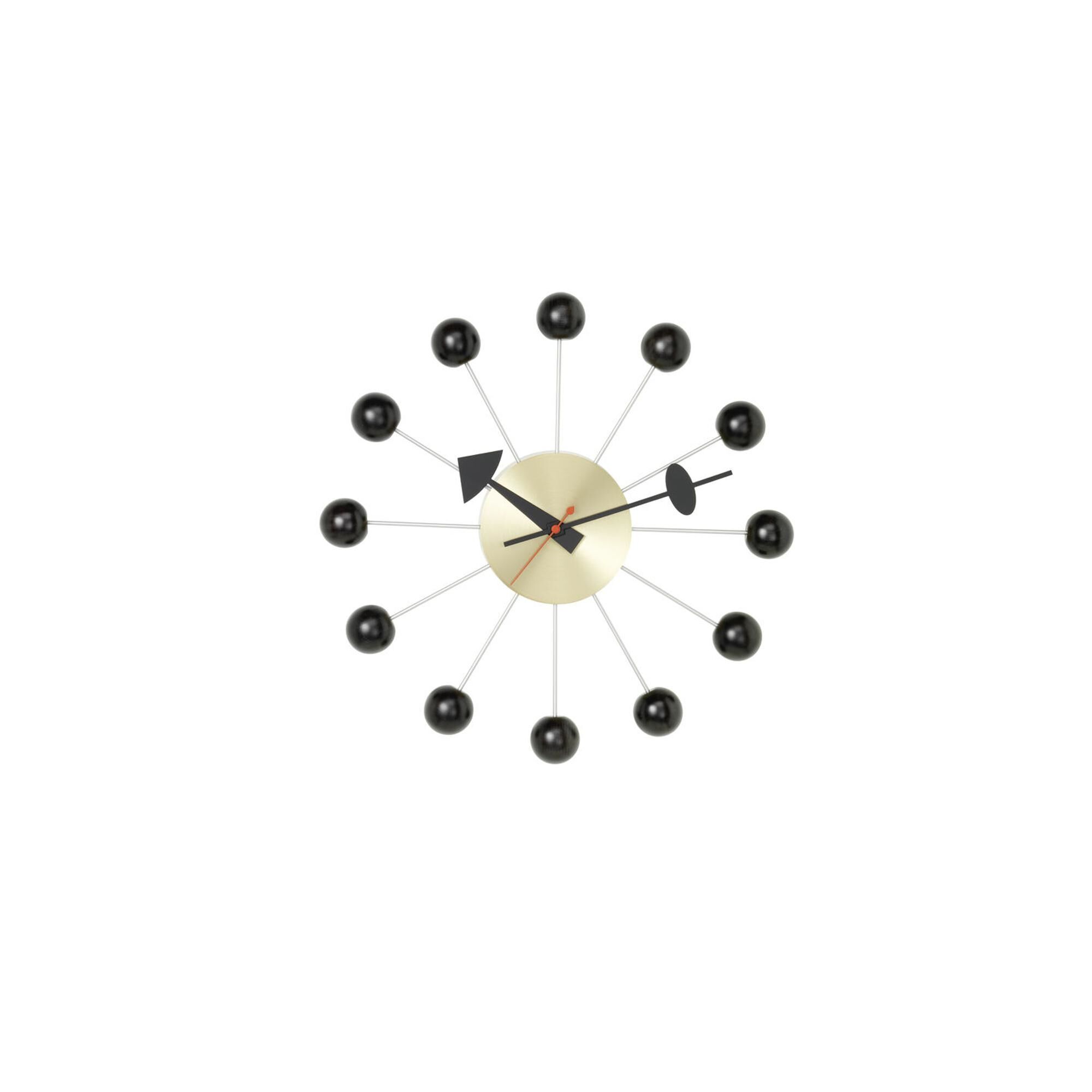 Ball Clock Wall Noir/ Laiton