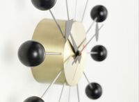 Ball Clock Veggklokke Sort/ Messing