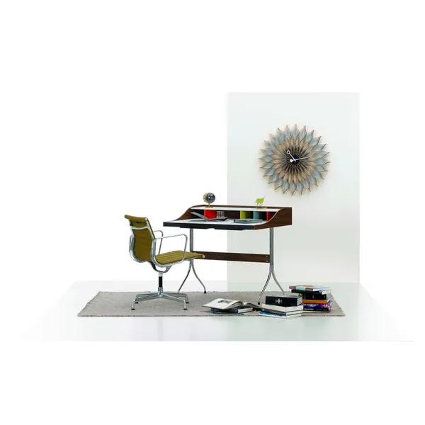 Sunflower Clock Schwarz/ Messing