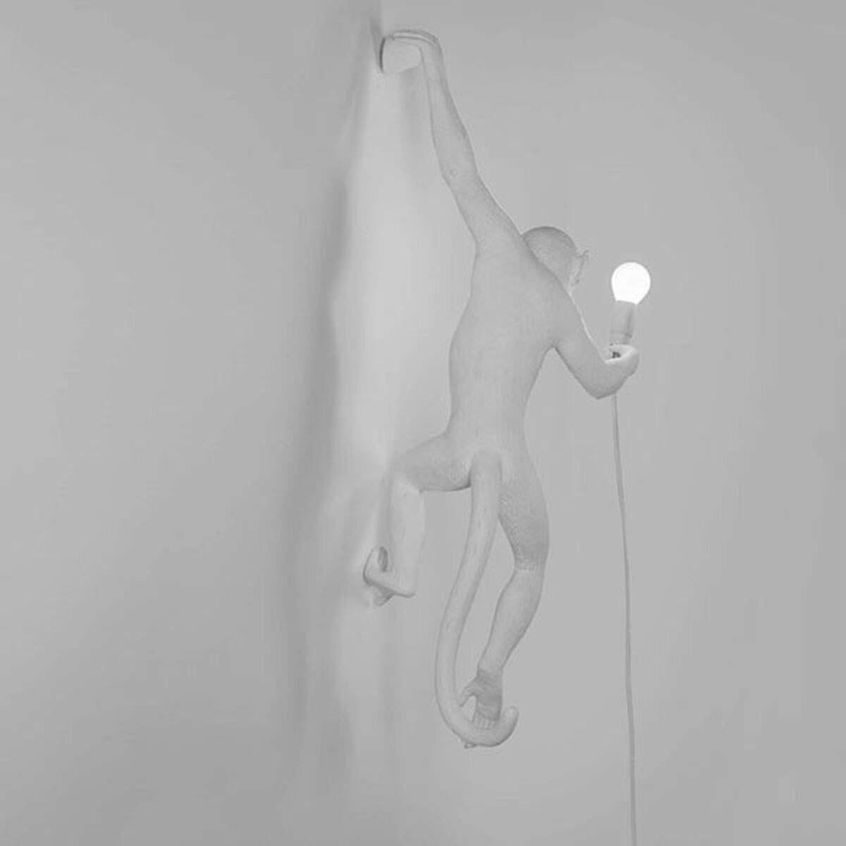 Monkey Applique Murale Gauche Suspendue Blanc